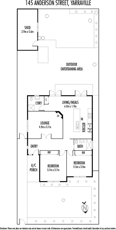 Floorplan of Homely house listing, 145 Anderson Street, Yarraville VIC 3013