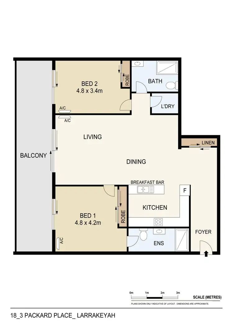 Floorplan of Homely unit listing, 18/3 Packard Place, Darwin City NT 800