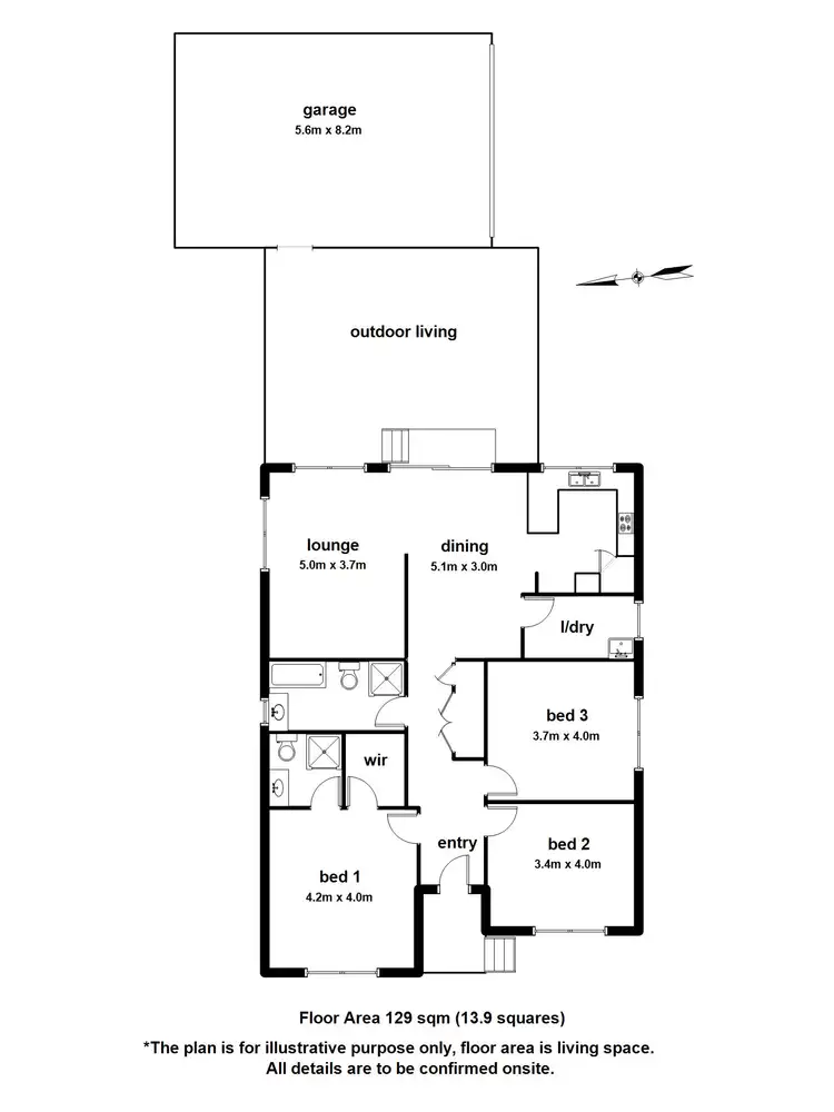 Floorplan of Homely unit listing, 1/8 Westley Street, Ferntree Gully VIC 3156
