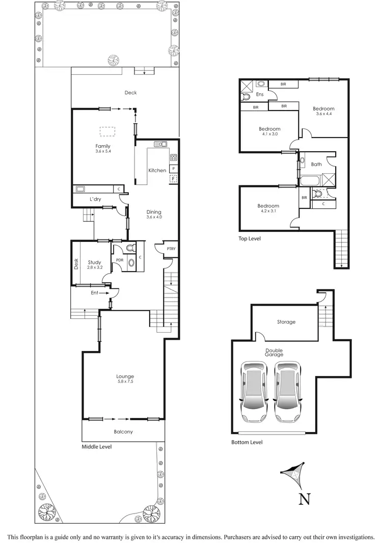 Floorplan of Homely townhouse listing, 42A Shasta Avenue, Brighton East VIC 3187