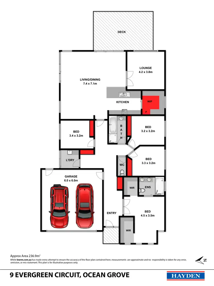 Floorplan of Homely house listing, 9 Evergreen Circuit, Ocean Grove VIC 3226
