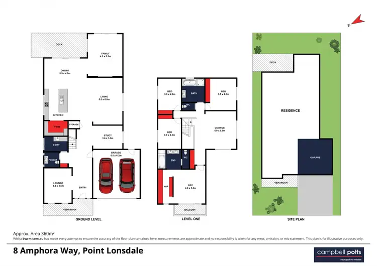 Floorplan of Homely house listing, 8 Amphora Way, Point Lonsdale VIC 3225