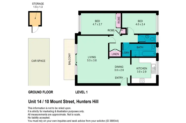 Floorplan of Homely apartment listing, 14/10 Mount Street, Hunters Hill NSW 2110