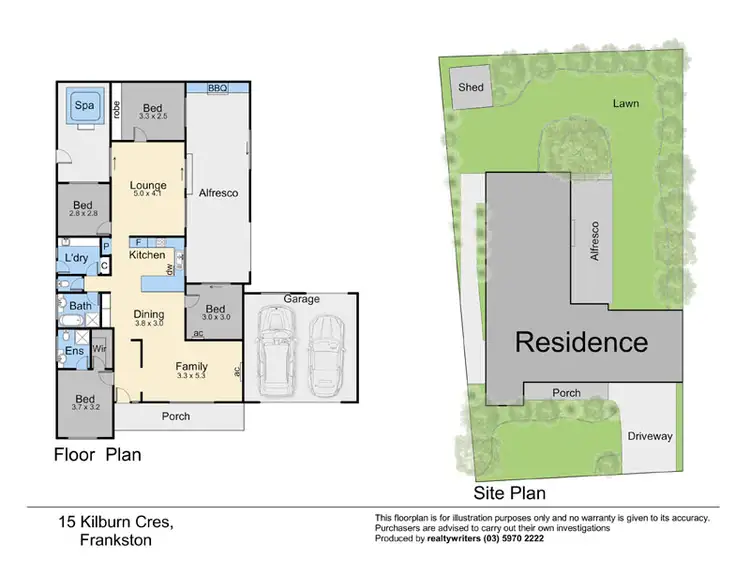 Floorplan of Homely house listing, 15 Kilburn Crescent, Frankston VIC 3199
