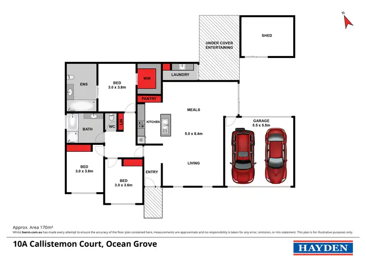 Floorplan of Homely house listing, 10A Callistemon Court, Ocean Grove VIC 3226