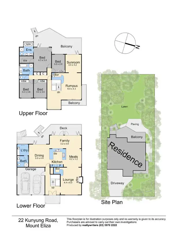 Floorplan of Homely house listing, 22 Kunyung Road, Mount Eliza VIC 3930