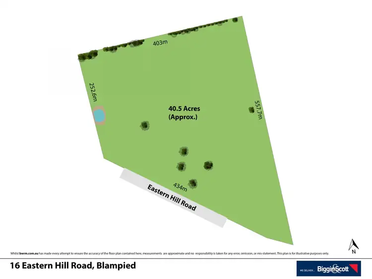 Floorplan of Homely land listing, 16 Eastern Hill Road, Blampied VIC 3364