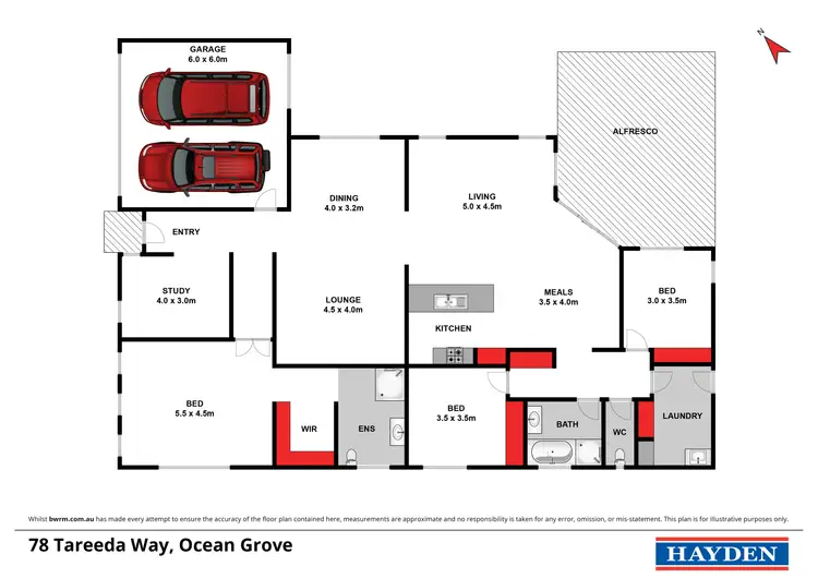 Floorplan of Homely house listing, 78 Tareeda Way, Ocean Grove VIC 3226