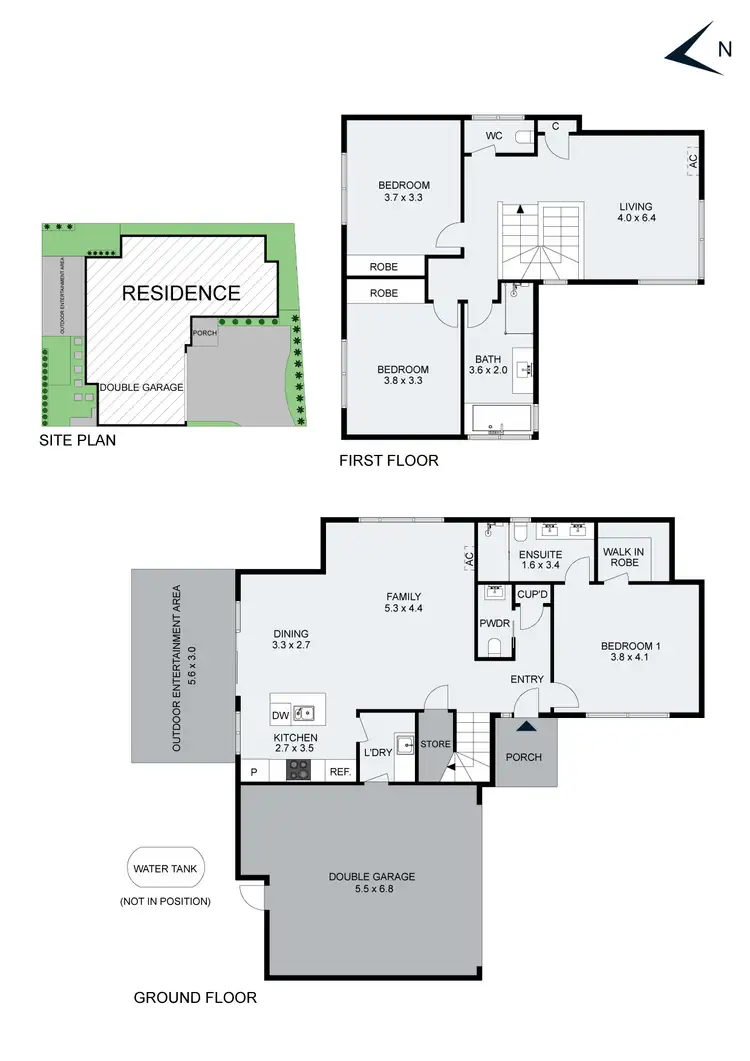 Floorplan of Homely townhouse listing, 2 & 3/14 Darcy Street, Mornington VIC 3931