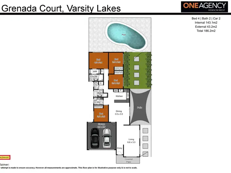 Floorplan of Homely house listing, 10 Grenada Court, Varsity Lakes QLD 4227