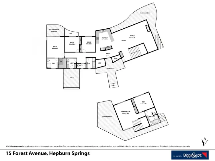 Floorplan of Homely house listing, 15 Forest Avenue, Hepburn Springs VIC 3461