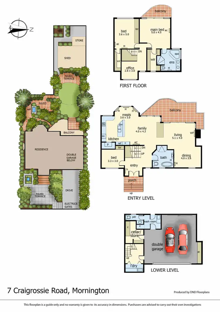 Floorplan of Homely house listing, 7 Craigrossie Road, Mornington VIC 3931