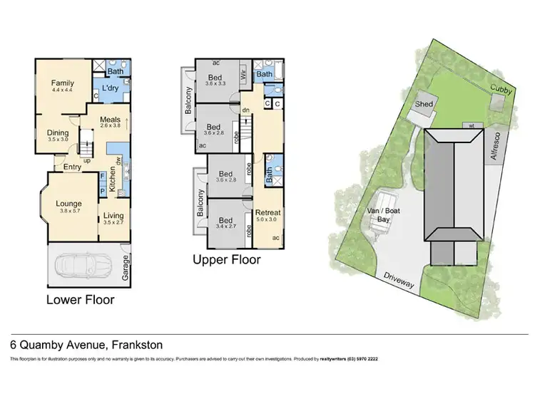 Floorplan of Homely house listing, 6 Quamby Avenue, Frankston VIC 3199