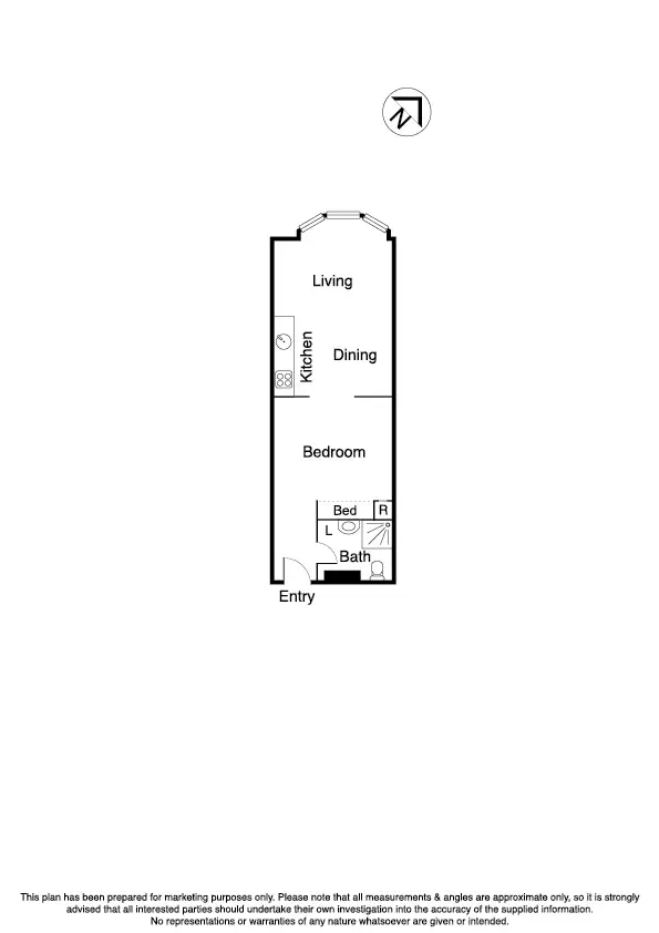Floorplan of Homely apartment listing, 303/129 Fitzroy Street, St Kilda VIC 3182