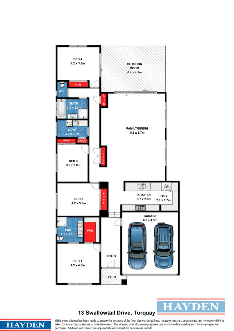 Floorplan of Homely house listing, 13 Swallowtail Drive, Torquay VIC 3228