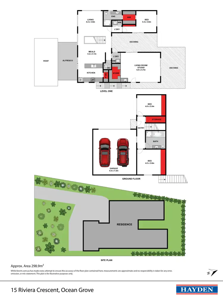 Floorplan of Homely house listing, 15 Riviera Crescent, Ocean Grove VIC 3226