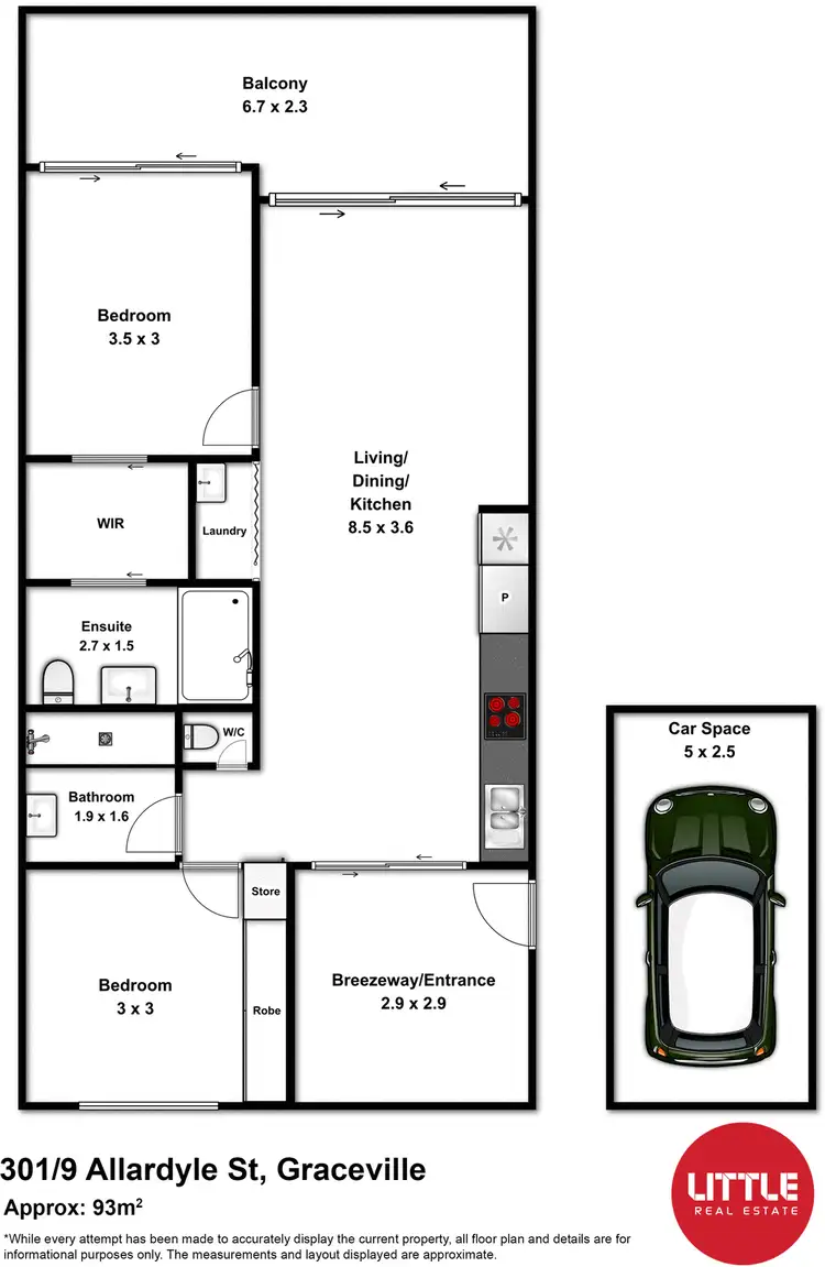 Floorplan of Homely apartment listing, 301 & 302/9 Allardyce Street, Graceville QLD 4075