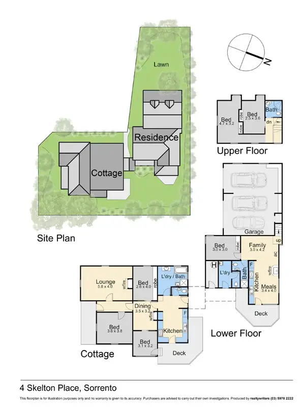 Floorplan of Homely house listing, 4 & 4a Skelton Place, Sorrento VIC 3943