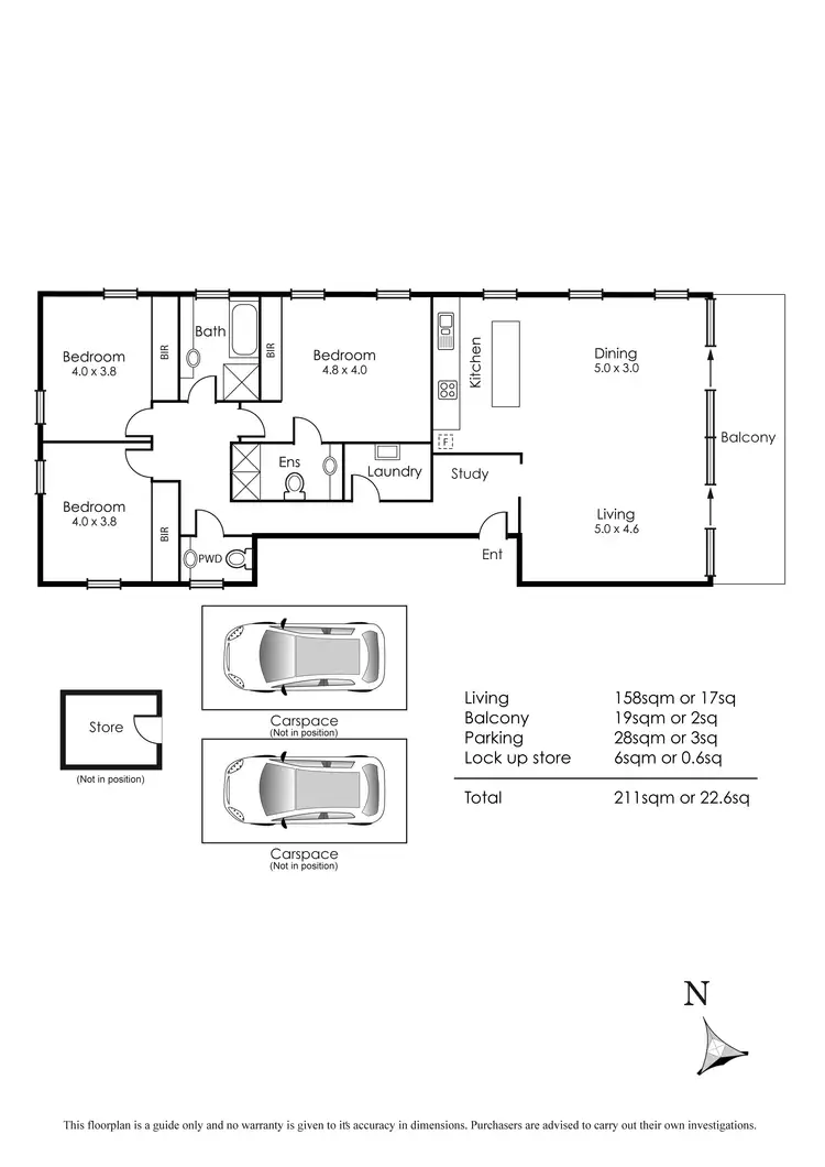 Floorplan of Homely apartment listing, 17D Nepean Highway, Seaford VIC 3198