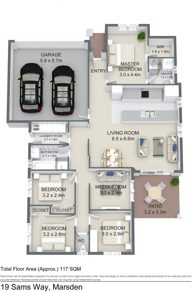 Floorplan of Homely house listing, 19 Sams Way, Marsden QLD 4132