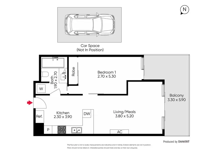 Floorplan of Homely apartment listing, 615/54-60 Nott Street, Port Melbourne VIC 3207