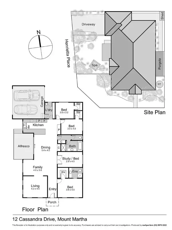 Floorplan of Homely house listing, 12 Cassandra Drive, Mount Martha VIC 3934