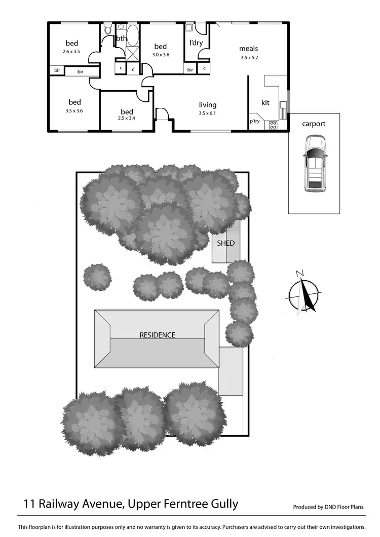 Floorplan of Homely house listing, 11 Railway Avenue, Upper Ferntree Gully VIC 3156