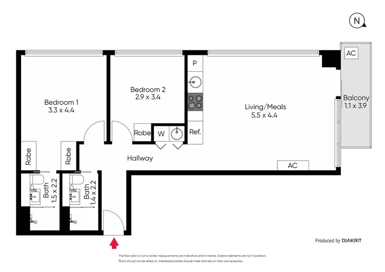 Floorplan of Homely apartment listing, 207/97 Flemington Road, North Melbourne VIC 3051