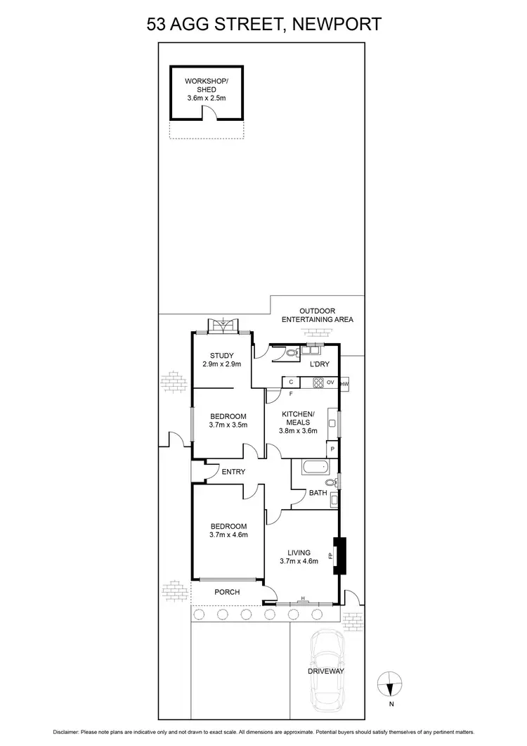Floorplan of Homely house listing, 53 Agg Street, Newport VIC 3015