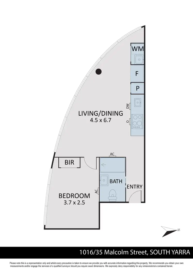Floorplan of Homely apartment listing, 1016/35 Malcolm Street, South Yarra VIC 3141