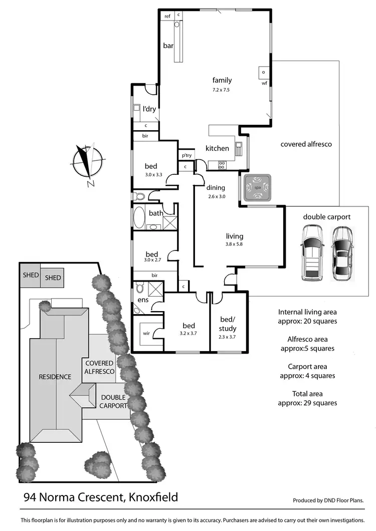 Floorplan of Homely house listing, 94 Norma Crescent, Knoxfield VIC 3180