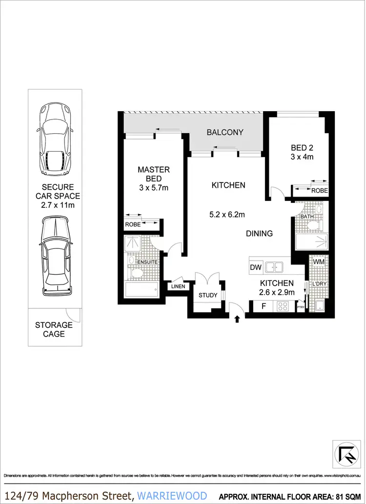 Floorplan of Homely apartment listing, 124/79 Macpherson Street, Warriewood NSW 2102