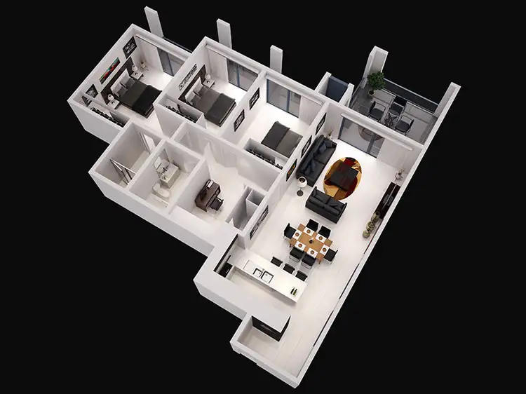 Floorplan of Homely apartment listing, 403c &204c/65 Progress Drive, Nightcliff NT 810