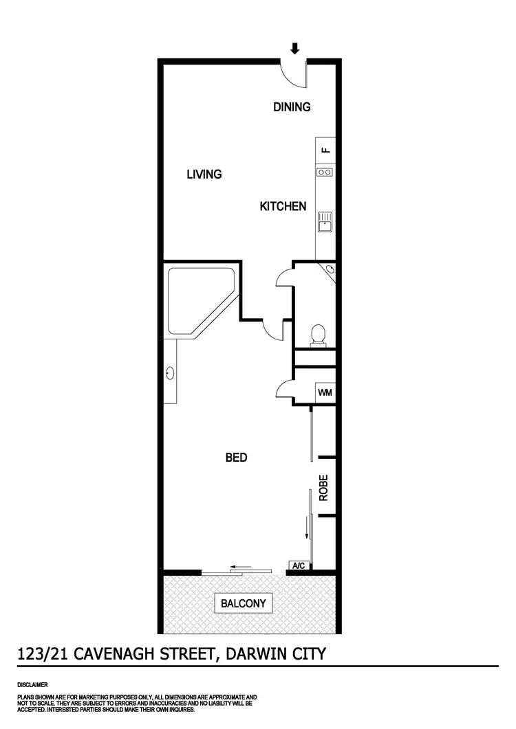 Floorplan of Homely unit listing, 123/21 Cavenagh Street, Darwin City NT 800