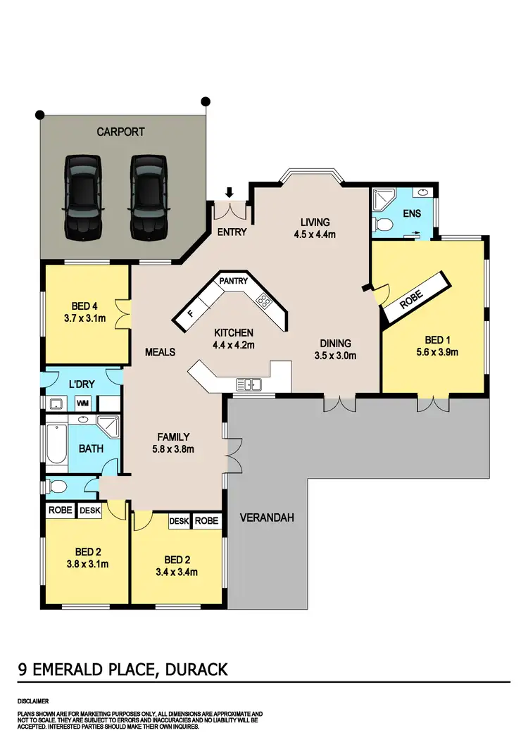 Floorplan of Homely house listing, 9 Emerald Place, Durack NT 830