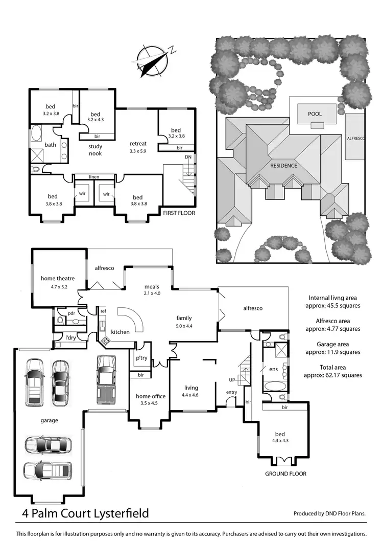 Floorplan of Homely house listing, 4 Palm Court, Lysterfield VIC 3156