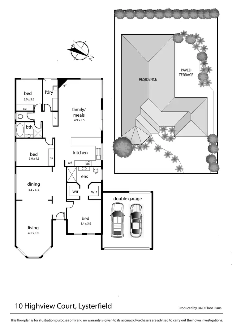 Floorplan of Homely house listing, 10 Highview Court, Lysterfield VIC 3156