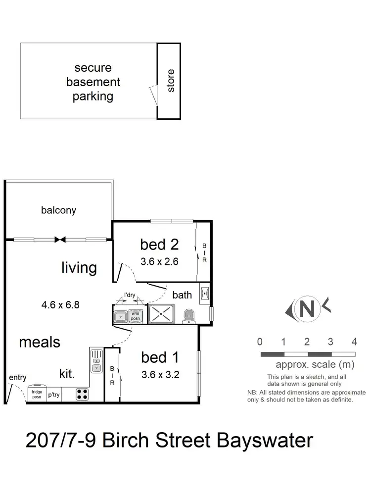 Floorplan of Homely apartment listing, 207/7 Birch Street, Bayswater VIC 3153