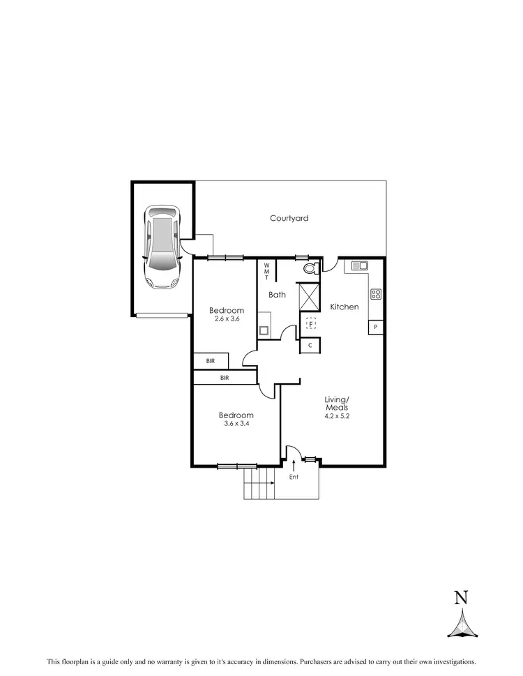 Floorplan of Homely unit listing, 2/17 Bourke Street, Mentone VIC 3194