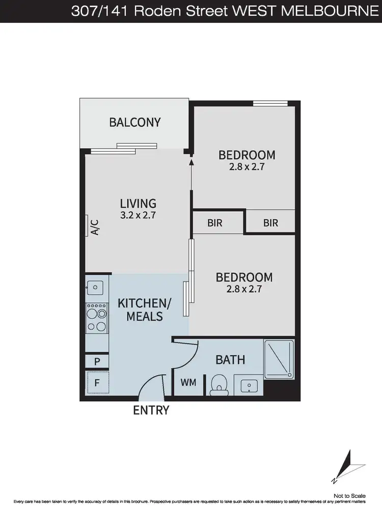 Floorplan of Homely apartment listing, 307/141-145 Roden Street, West Melbourne VIC 3003