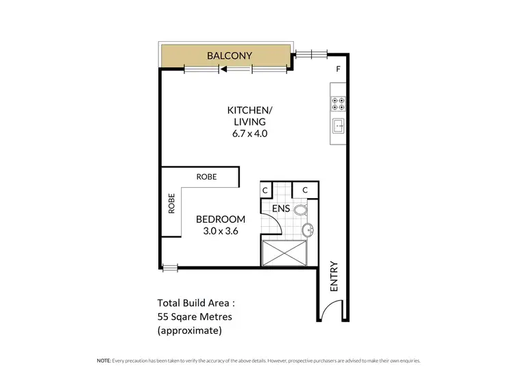 Floorplan of Homely apartment listing, 308/69-71 Stead Street, South Melbourne VIC 3205