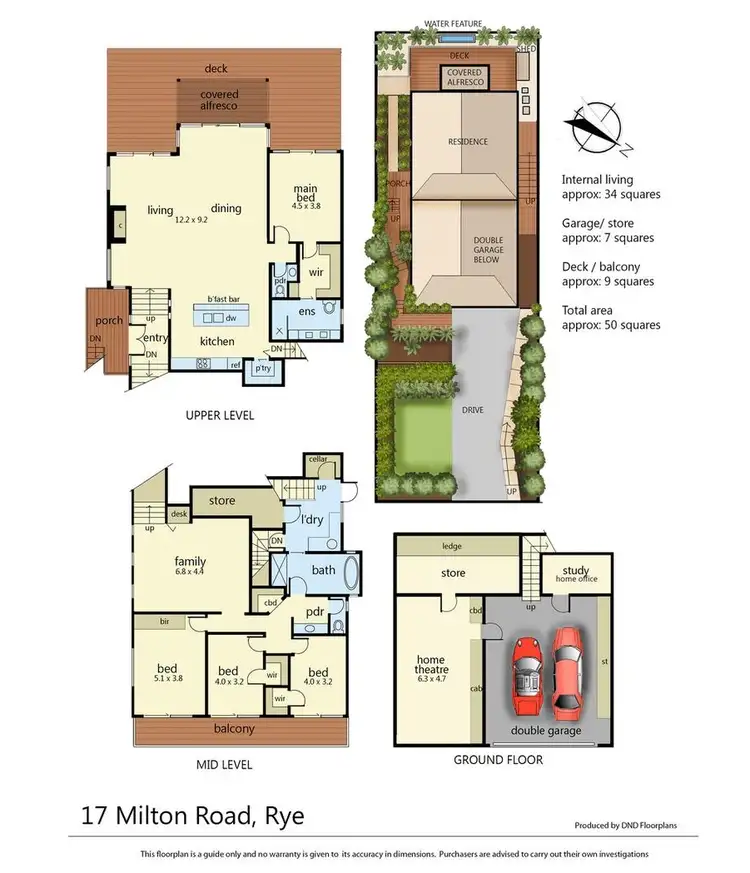Floorplan of Homely house listing, 17 Milton Road, Rye VIC 3941