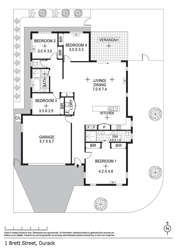 Floorplan of Homely house listing, 1 Brett Street, Durack NT 830