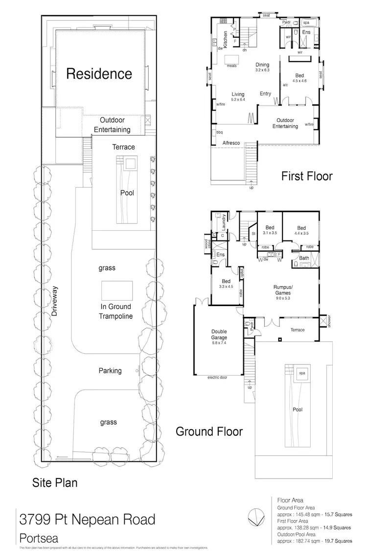 Floorplan of Homely house listing, 3799 Point Nepean Road, Portsea VIC 3944