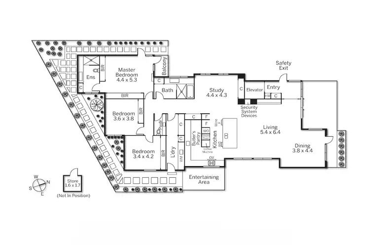 Floorplan of Homely apartment listing, 3/117 Alexandra Avenue, South Yarra VIC 3141