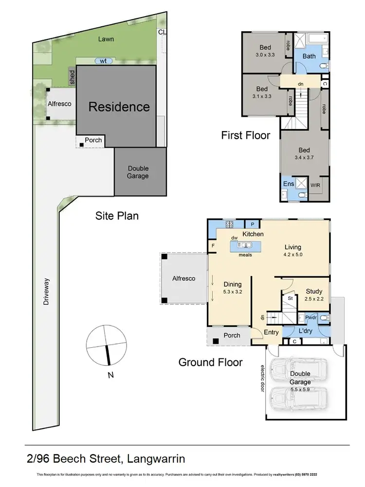 Floorplan of Homely unit listing, 2/96 Beech Street, Langwarrin VIC 3910