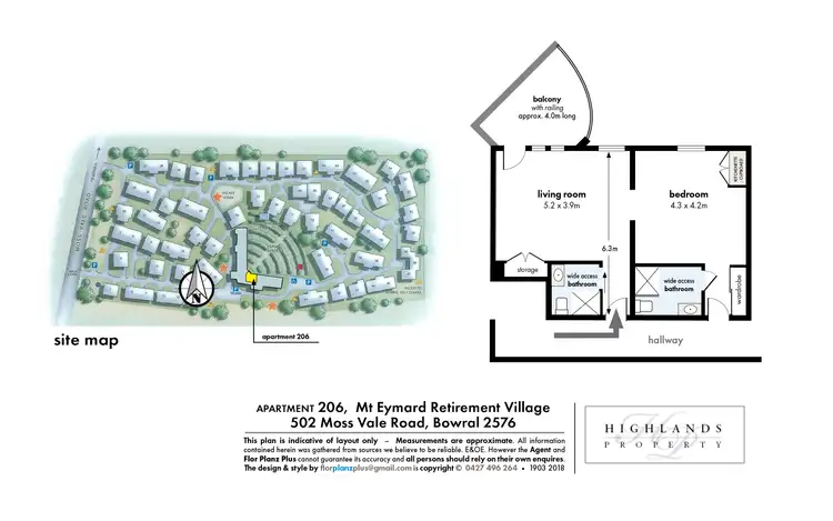Floorplan of Homely apartment listing, 206-207/502 Moss Vale Road, Bowral NSW 2576