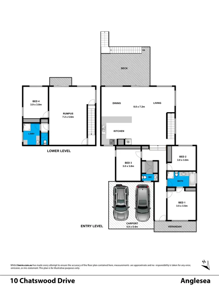 Floorplan of Homely house listing, 10 Chatswood Drive, Anglesea VIC 3230