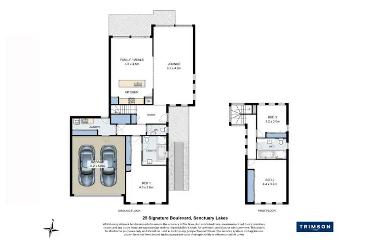 Floorplan of Homely house listing, 25 Signature Boulevard, Sanctuary Lakes VIC 3030