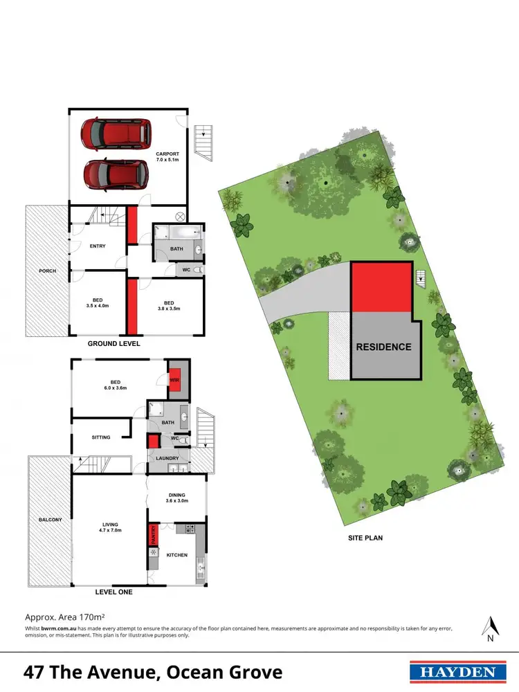 Floorplan of Homely house listing, 47 The Avenue, Ocean Grove VIC 3226
